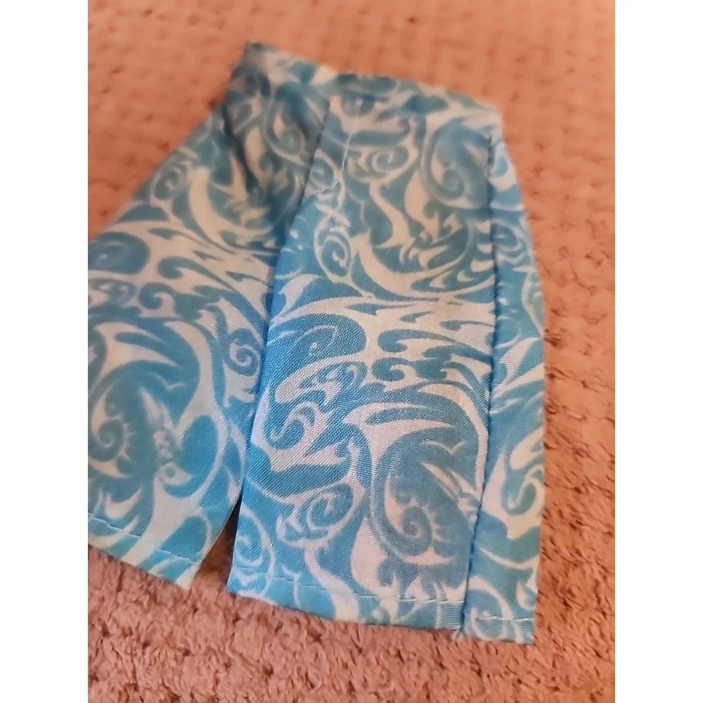 Mattel Barbie‎ Ken Clothes Shorts Blue Swirl Print Board Shorts Doll Clothes